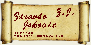 Zdravko Joković vizit kartica